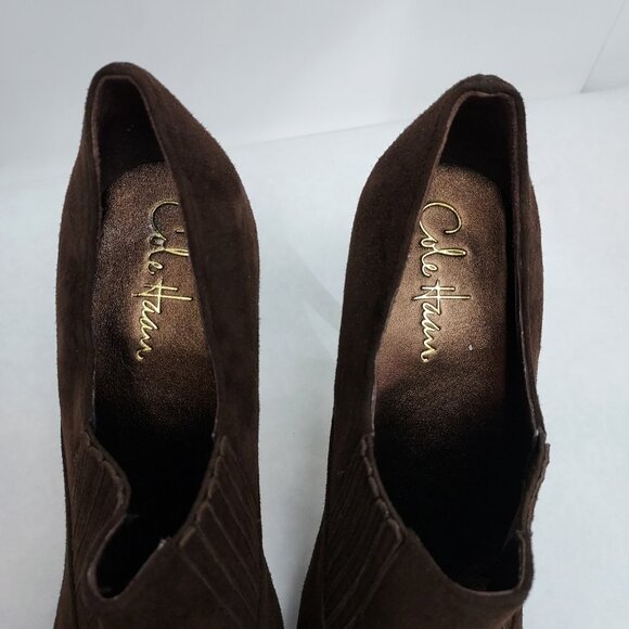 Cole Haan Air Talia Gore Heel Women's 8 B Brown Suede Stiletto Grip Sole Slip On - Picture 7 of 15